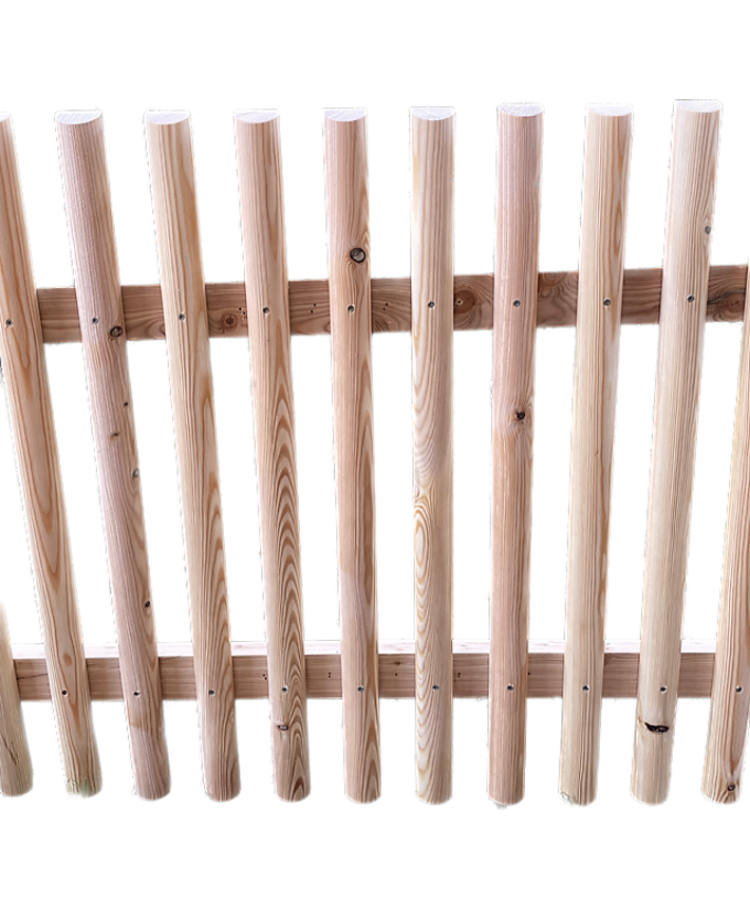 Staketen Lärche halbrund 53 mm