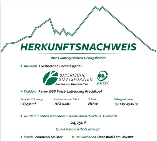 Regionale Holzverarbeitung und wintergeschlagenes Gebirgsholz